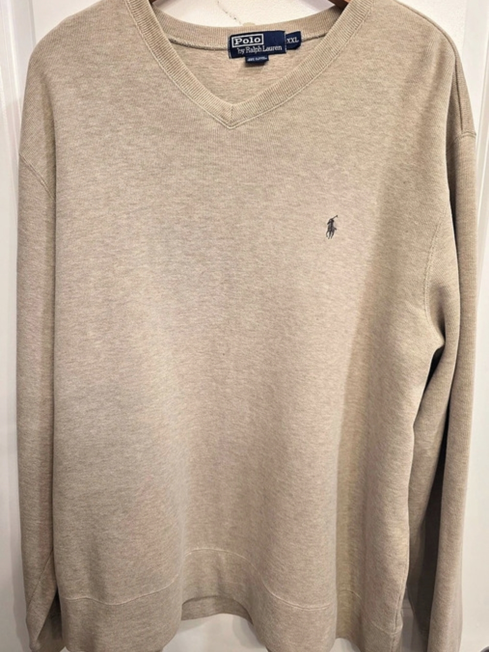 Polo by Ralph Lauren Crewneck Cotton Sweater in Brown XXL